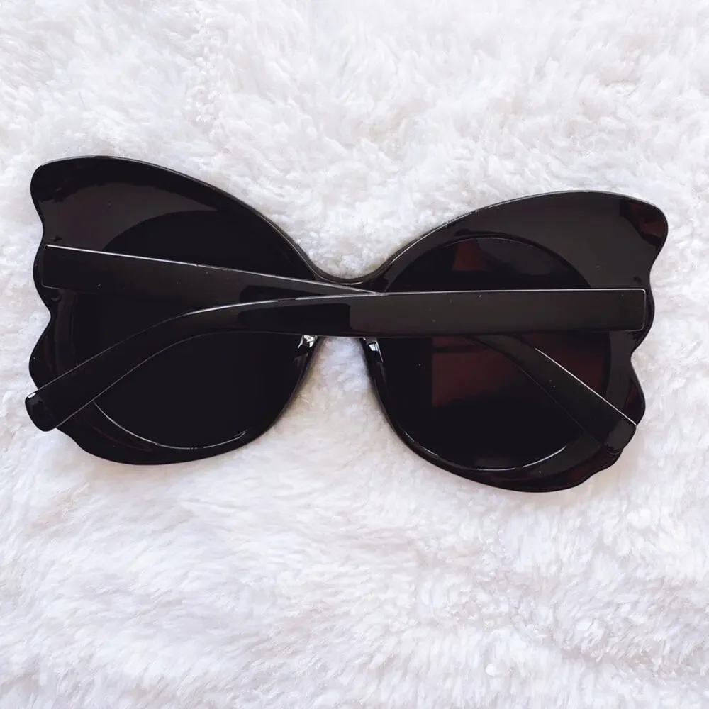 Eliza Black Butterfly-shaped Sunglasses